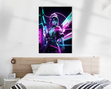 Cyberpunk Style Anime Mädchen