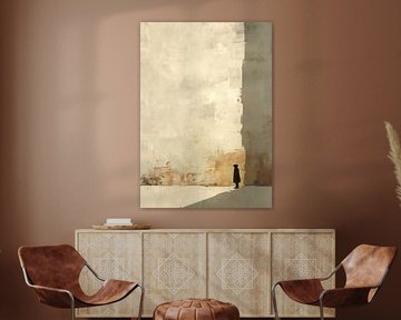 Figure in coat | Abstract painting with figure in coat