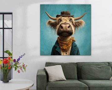 Stier mit Hut