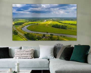 Vecht landschap van bovenaf gezien in de lente van Sjoerd van der Wal Fotografie