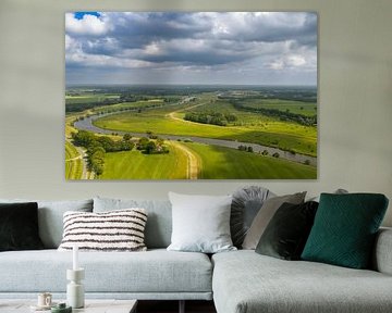 Vecht landschap van bovenaf gezien tijdens de lente van Sjoerd van der Wal Fotografie