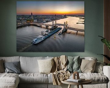 Kampen lente zonsondergang luchtfoto van Sjoerd van der Wal Fotografie