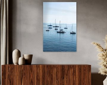 Silence de midi dans le port de Corfou sur Jolijn Lemstra fotografie