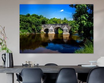 Medieval stone bridge over the Altmühl near Pfünz by ManfredFotos