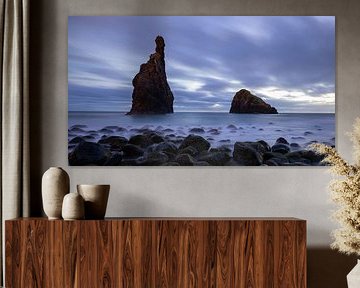 Zonsopgang bij de Ribeira da Janela - de mystieke rotsformaties van Madeira