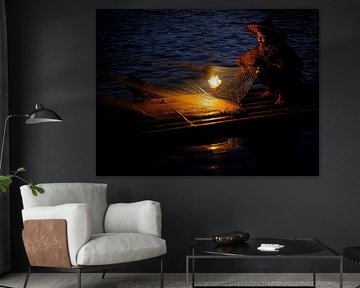 Traditional cormorant fisherman by Eddy Westdijk