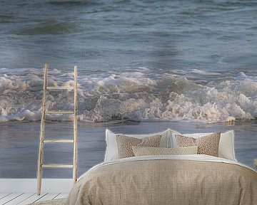 Peace in nature: A calm rippling sea on the Dutch coast by Marjolijn van den Berg