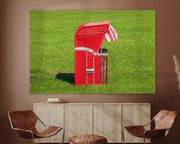 Red beach chair by Torsten Krüger