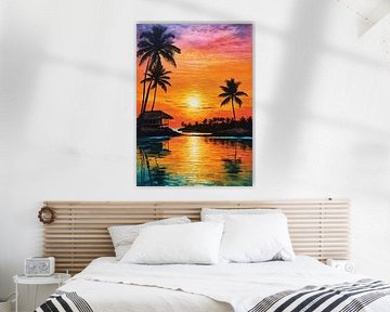 Malediven Atol Zonsondergang van MIROKKU