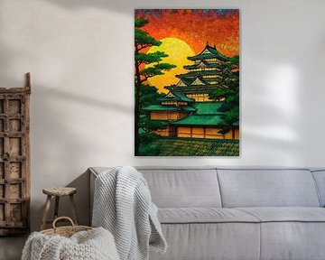Nagoya Castle Sunset by MIROKKU