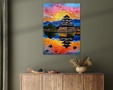 Matsumoto Castle Sunset by MIROKKU