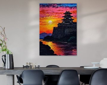 Kumamoto Castle Sunset by MIROKKU