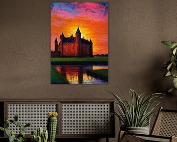 Schloss Ammersoyen Sonnenuntergang von MIROKKU