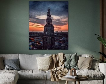 Pilotengat achter Martinitoren, Groningen stad van Harmen van der Vaart