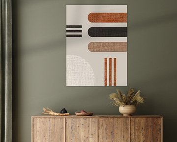 Décoration murale rétro minimaliste - ensemble de 4 tirages