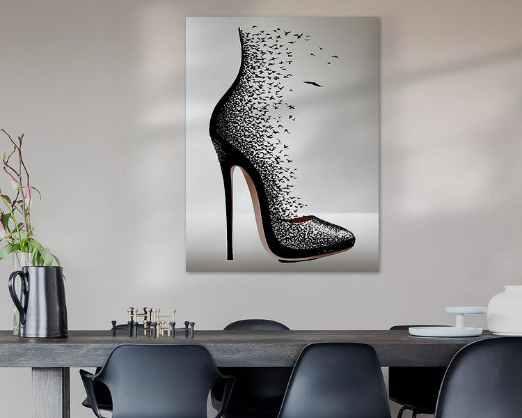 Voorbeeld van het werk in een kamer
