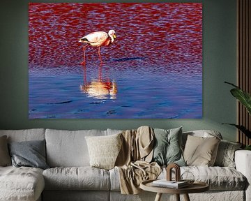 The flamingos of Laguna Colorada by Roland Brack