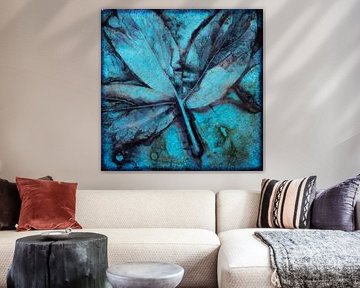 Botanical art - eco print leaf van Mariska Vereijken