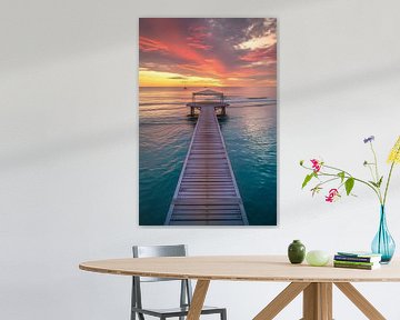 Le chemin du coucher de soleil vers la sérénité