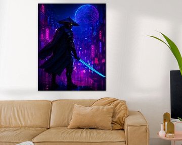 Style cyberpunk Samurai Ronin Japon