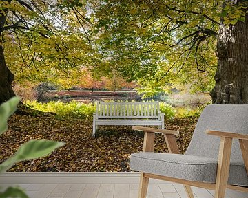 Haagsch bankje in landgoed Clingendael van Hans Brinkel