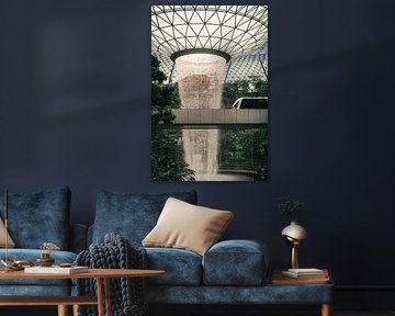 Moderne natuur: waterval bij Jewel Changi Airport van NZME Photography