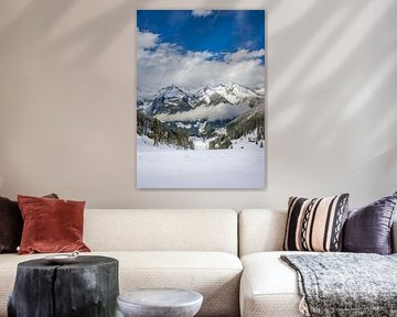 Winterbergpanorama op de Klausberg, Tauferer Ahrntal, Zuid-Tirol van Christian Müringer