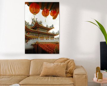 Rode lantaarns en tempelkunst: Thean Hou Tempel in Kuala Lumpur van NZME Photography