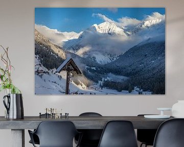 Rein in Taufers en de Rieserferner-groep, Tauferer Ahrntal, Zuid-Tirol van Christian Müringer