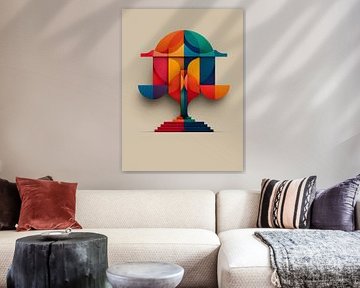 Signe astrologique de la Balance - Art de l'équilibre géométrique sur MArt