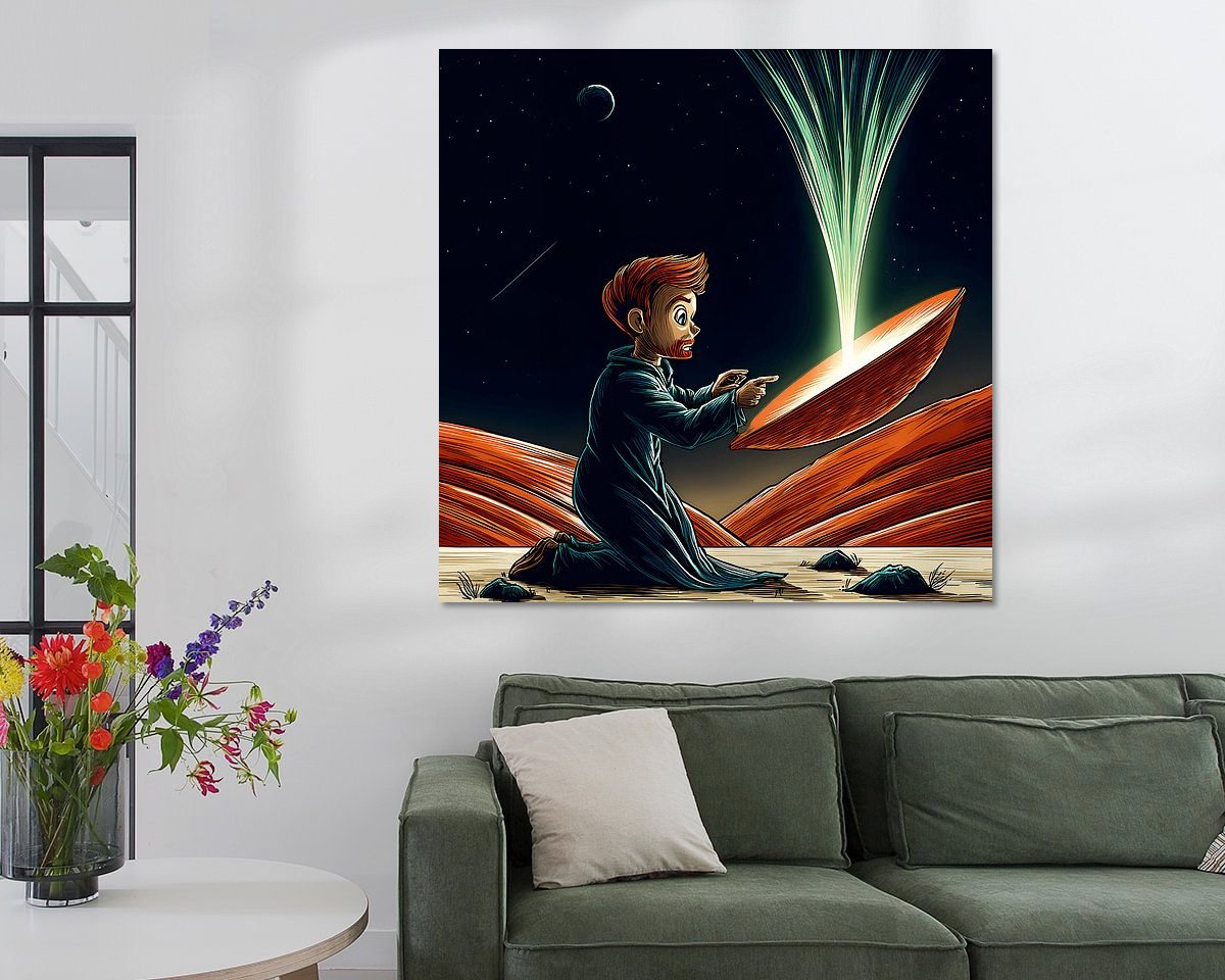 Voorbeeld van het werk in een kamer