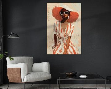 Retro Elegantie in Terracotta no.1 van Studio BB
