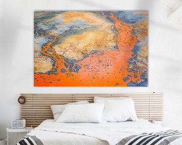 Flux orange de minéraux