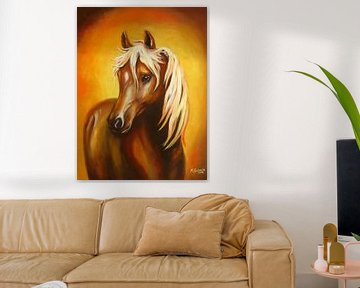 Fantasie paard met de hand geschilderd