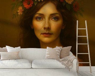 Isolde mit einer Blumenkrone