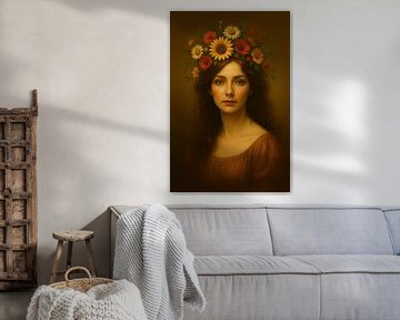 Isolde met een Kroon van Bloemen van Marcel van Oene