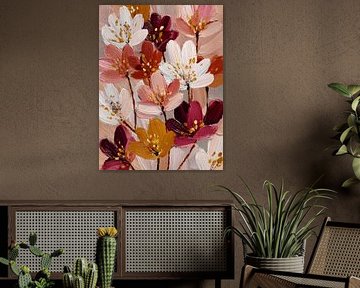 Bloemen in Warme Tinten van Gypsy Galleria