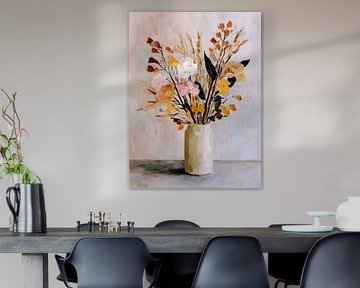 Soft Flower Bouquet in Vase by Gypsy Galleria