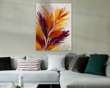 Abstracte Bladeren in Herfsttinten van Gypsy Galleria