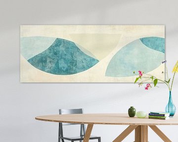 Blauw Beige | Vloeiende Blauwe en Beige Tinten van Modern Collection