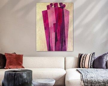Menschen in Rosa und Lila