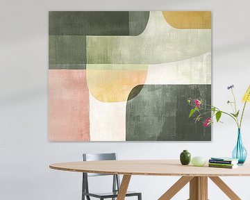 Deep Green Over Soft Pastels by Zen and More