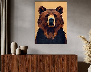 Bear Head Illustration