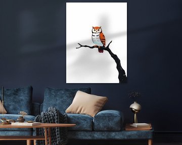 Owl on branch