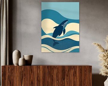 Affiche de la vague rétro