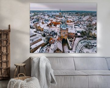 Dijkpoort Hattem tijdens een koude winterochtend van Sjoerd van der Wal Fotografie