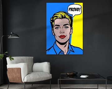 Pop Art Portrait with Speech Bubble by Markus Gann