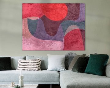 Eigentijds modern abstract. Vormen in warme kleuren van Dina Dankers