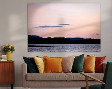 Poster sunset Sweden. Atmospheric nature