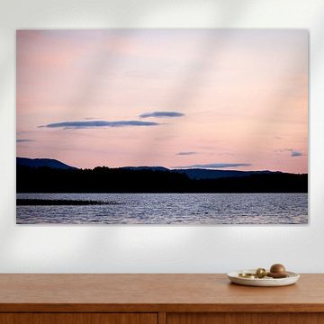 Poster zonsondergang Zweden. Sfeervolle natuur